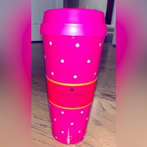 NWT Kate Spade Larabee Dot Pink Thermal Mug